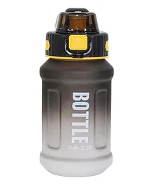 Koochie Koo Plastic Two Way Drinking Water Bottle Push Button Open Sipper Water Bottle with Straw and Lock Stylish Kids Water Bottle with Measuring Scale Black - 800 ml