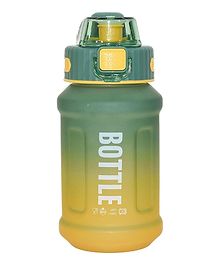 Koochie Koo Plastic Two Way Drinking Water Bottle Push Button Open Sipper Water Bottle with Straw and Lock Stylish Kids Water Bottle with Measuring Scale Green - 800 ml