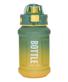 Koochie Koo Plastic Two Way Drinking Water Bottle Push Button Open Sipper Water Bottle with Straw and Lock Stylish Kids Water Bottle with Measuring Scale Green - 800 ml