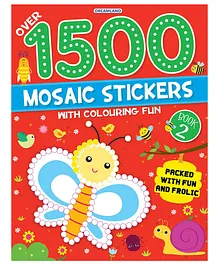 1500 Mosaic Stickers Book 2 with Colouring Fun Sticker Book - English