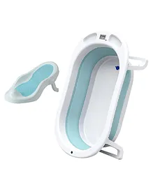 Safe-O-Kid Digital Temperature Sensor Baby Bath Tub with Bather - Blue