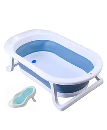 Safe-O-Kid Baby Anti-Slip Folding Temperature Sensitive BathTub With Bather- Blue