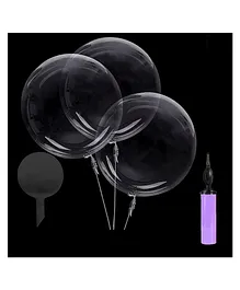 CAMARILLA Transparent Bobo balloon With Pump Balloons Pack of 41 pcs