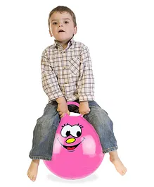 AZHARI Hop Ball Bouncy Ball with Handles Sit Pack of 1 Color May Vary