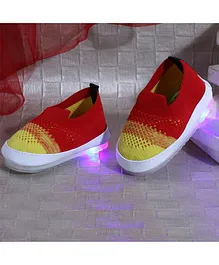 Chiu LED Slip On      Musical Booties - Red Yellow