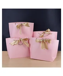 Chocozone Pack of 6 Paper Bags for Return Gifts Return Gift Bags for Kids Birthday It's a Baby Shower Bags - Pink