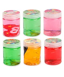 Fiddlerz Slime Kit Slime Party Favors Pretty Jar Slime Goodie Bag Stuffers Pack of 6 - Multicolour