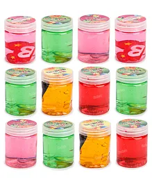 Fiddlerz Slime Party Favors Pretty Jar Slime for Kids Goodie Bag Stuffers Pack of 12 - Multicolour