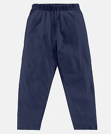 Kiddopanti Solid Pajama With Single Pocket - Navy Blue
