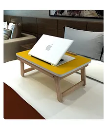 Fabura Wooden Portable Laptop Table - Yellow