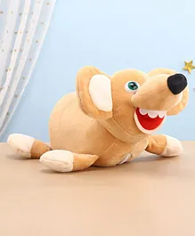 Aarohi Toys Musical  Rolling & Talking  Rofl Mouse Soft Toy Light Brown - Length 28 cm