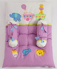 Blooming Buds Little Circus Printed Mattress - Purple