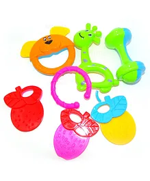 Sanjary colourful Rattles and Teethers- Multicolour