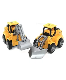 Sanjary Jcb Construction Vehicle Friction Powered Pack of 2 (Color May Vary)
