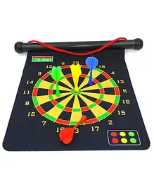 Sanjary Dual Sided Dart Board with Magnetic 4 Darts Color May Vary