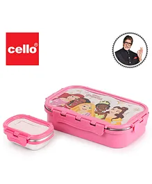 Cello Disney Princess Printed Stainless Thermo Click It Tiffin Box - Pink