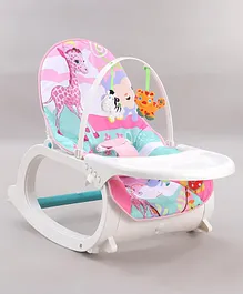 Rising Step Battery Operated 2 in 1 Growing with Baby Swinger cum Rocker with Light & Music - Multicolour