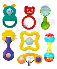 OPINA Baby Rattle Set Pack of 7 - Multicolor