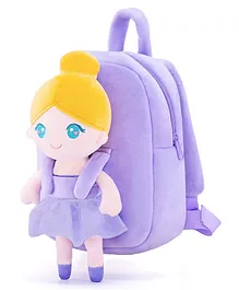 Frantic Premium Quality Soft design Purple Ballerina Doll Bag for Kids - 14 Inches