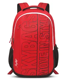 Skybags Graf Plus 03 Laptop Backpack Red - Height 19 Inches