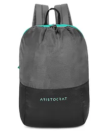 Aristocrat Backpack with Draw Cord Grey - Height 16 Inches