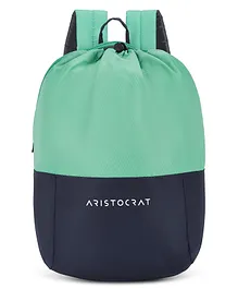 Aristocrat Backpack with Draw Cord Teal Green - Height 14 Inches