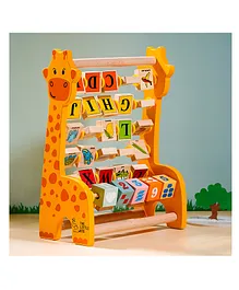The Little Boo Wooden Alphabet and Giraffe Abacus-  Multicolor