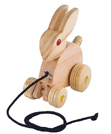 B4BRAIN Rabbit pull Toy For babies- Beige