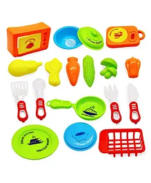 FunBlast Food & Kitchen Set Toys for Kids 16 Pieces - Multicolor