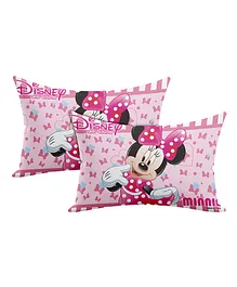 Fun Homes Microfiber Stuffed Reversible Pillow Minnie Print Pack of 2 - Pink