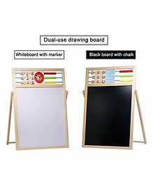 YAMAMA Multipurpose Magnetic Writing Board With Magnetic Alphabets And Numbers For Kids  Multicolor