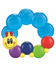YAMAMA Happy Rattle Teether Toys For Babies Cute Caterpillar Shape Teether For Babies - Multicolor