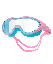 Little Surprise Box Big Frame Uv Protected Anti-Fog Unisex Swimming Goggles For Kids- Blue & Pink