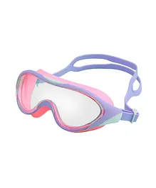 Little Surprise Box Big Frame Uv Protected Anti-Fog Unisex Swimming Goggles For Kids- Purple & Pink