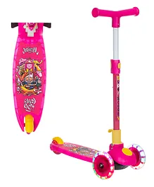 Muren Kids Kick Scooter Toys  Height Adjustable & Foldable LED Wheels (Color May vary)