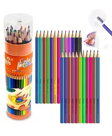 FunBlast Colour Pencils Set Colorful Soft Wax Pencils Colors - 24 Pcs