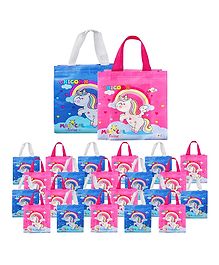 FunBlast Non-Woven Unicorn Print Gifting Bags - Pack of 24 Hand Bags