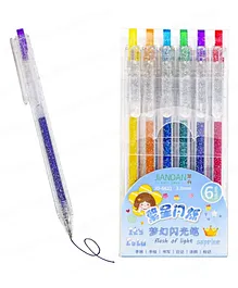 FunBlast Sparkle Glitter Gel Pen for Art and Craft Work  6 Pens Multicolor