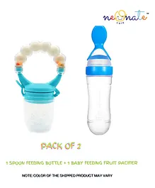 NeonateCare Spoon Feeder and Ring Nibbler BPA Free  (Spoon Feeder Ring Nibbler)- Blue