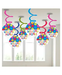 Party Propz Welcome Home Baby Swirls with Cutouts Multicolour - Pack of 6