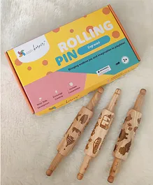 KIDDO KORNER Play Dough Rolling Pin Set of 3( Assorted Color)