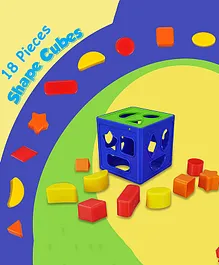 Zivilion Geometric Shapes and Colour Sorter Puzzle Cube  18 Pieces - Multicolor