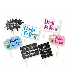 Untumble Baby Shower Decoration Photoshoot Props for Parents and Grandparents Pack of 7