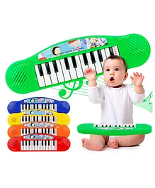 Fiddlerz Musical Piano Toy for Kids with Rotating  Flashing Lights & Piano Sound - Green