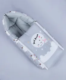 NEW COMER 3 in 1 Baby Bed Sleeping Bag & Carry Nest Cotton Baby Bedding for New Born & Infant Portable Bassinet for Baby Carrying & co Sleeping Unisex Baby Sleeping Bed 802 - Grey
