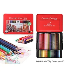 SANJARY Colorful Soft Wax Pencil Pack Of 48 - Multicolour