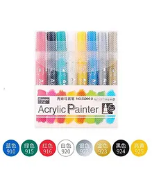 Sanjary Acrylic Painter Color Pen Set 8 Pieces - Multicolor