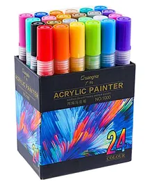 Sanjary Acrylic Painter Color Pen Set 24 Pieces - Multicolors
