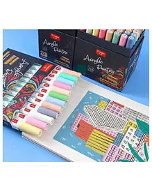 Sanjary Acrylic Paint Marker Pen Set for Portraits Painting Pack of 36 Multicolors