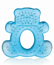 BeeBaby Teddy Teethers for 6 to 12  Months BPA Free Cooling Water Filled Baby Teether, Soft Teething Toy for Babies with Carry Case Soothes Gums and Easy to Grip (6 Months+) (Teddy - Blue)